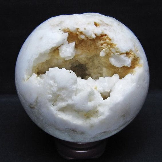 1.6Kg 水晶 ジオード 丸玉 125mm 笑口 置物 原石 一点物 151-10559