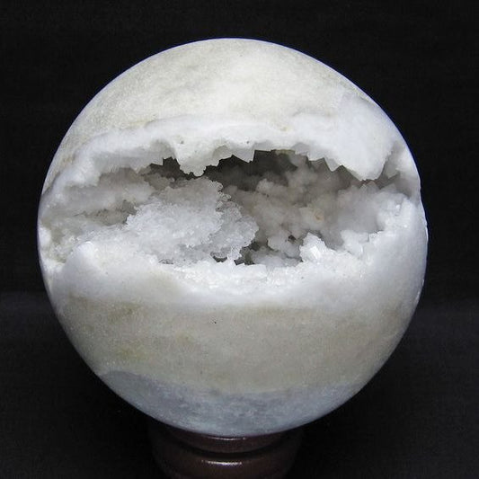 1.5Kg 水晶 ジオード 丸玉 127mm 笑口 置物 原石 一点物 151-10564