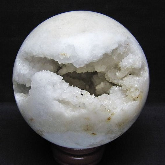1.7Kg 水晶 ジオード 丸玉 127mm 笑口 置物 原石 一点物 151-10565