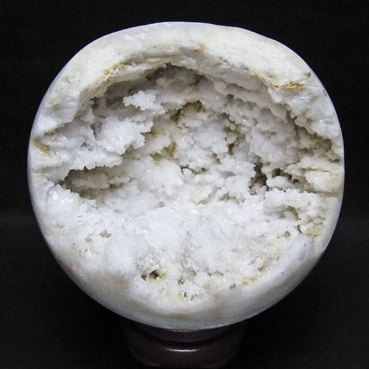 水晶 ジオード 丸玉 120mm 笑口 置物 原石 一点物 151-10566