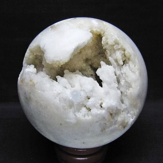 1.4Kg 水晶 ジオード 丸玉 120mm 笑口 置物 原石 一点物 151-10568