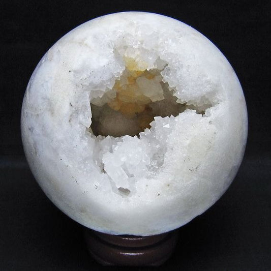 1.5Kg 水晶 ジオード 丸玉 120mm 笑口 置物 原石 一点物 151-10576