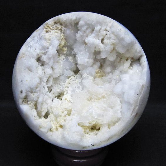 1.1Kg 水晶 ジオード 丸玉 120mm 笑口 置物 原石 一点物 151-10577