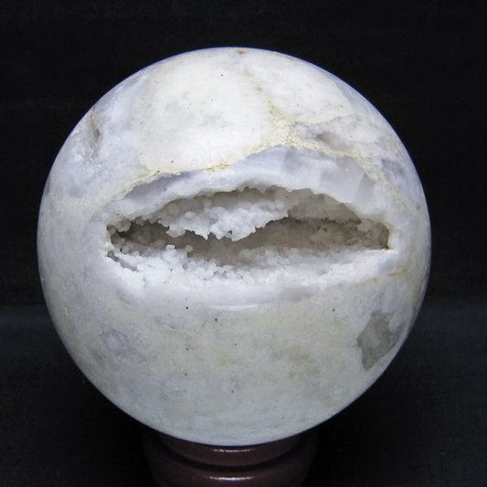 1.1Kg 水晶 ジオード 丸玉 115mm 笑口 置物 原石 一点物 151-10580