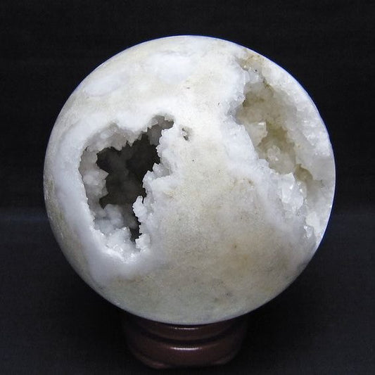 1.2Kg 水晶 ジオード 丸玉 115mm 笑口 置物 原石 一点物 151-10593