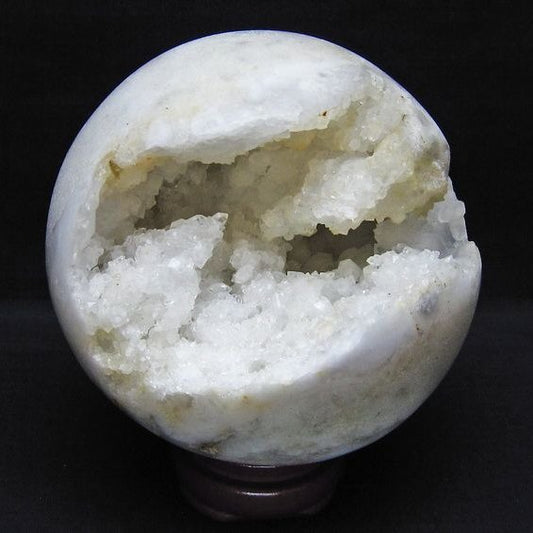 1.5Kg 水晶 ジオード 丸玉 125mm 笑口 置物 原石 一点物 151-10598