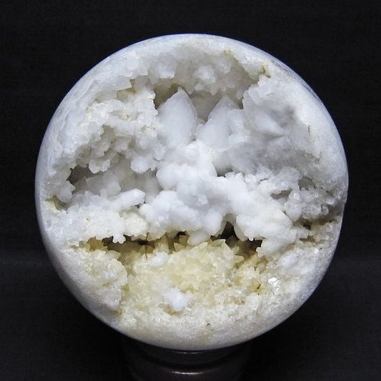 1.2Kg 水晶 ジオード 丸玉 120mm 笑口 置物 原石 一点物 151-10599