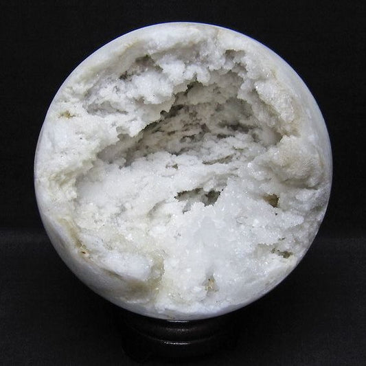 1.5Kg 水晶 ジオード 丸玉 140mm 笑口 置物 原石 一点物 151-10605