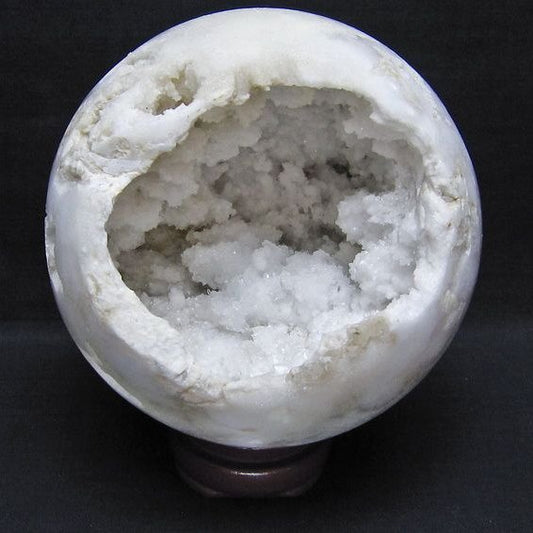1.4Kg 水晶 ジオード 丸玉 130mm 笑口 置物 原石 一点物 151-10607