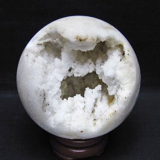 水晶 ジオード 丸玉 110mm 笑口 置物 原石 一点物 151-10616