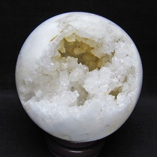 1Kg 水晶 ジオード 丸玉 105mm 笑口 置物 原石 一点物 151-10617