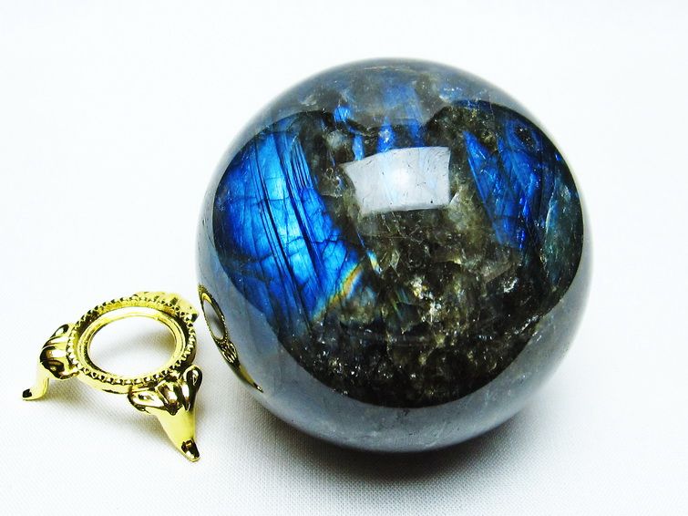 ラブラドライト 丸玉 64mm スフィア 一点物 151-6786