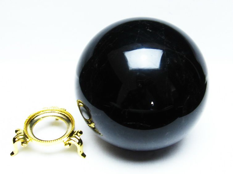 1.8Kg モリオン 丸玉 109mm 黒水晶 一点物  151-6978