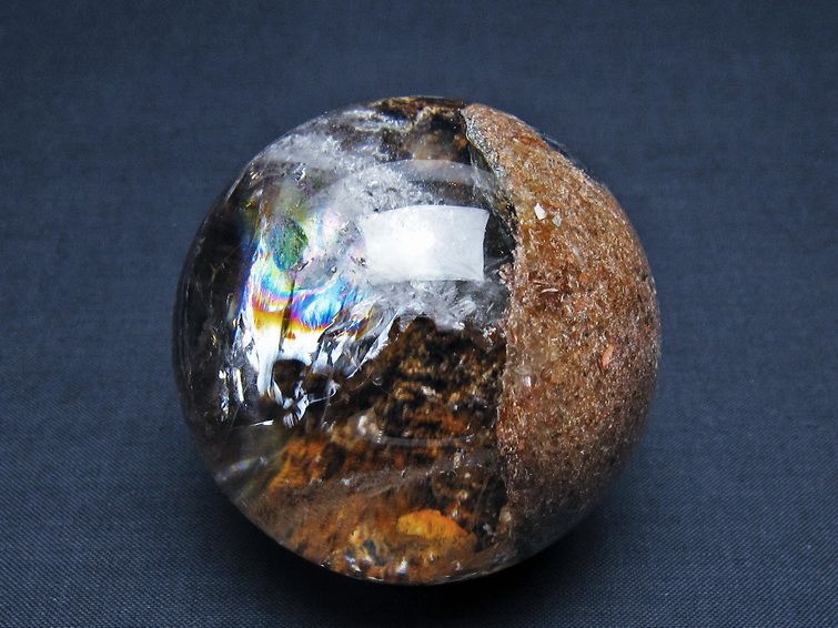 ガーデンクォーツ 丸玉 虹入り 60mm 一点物  151-8081