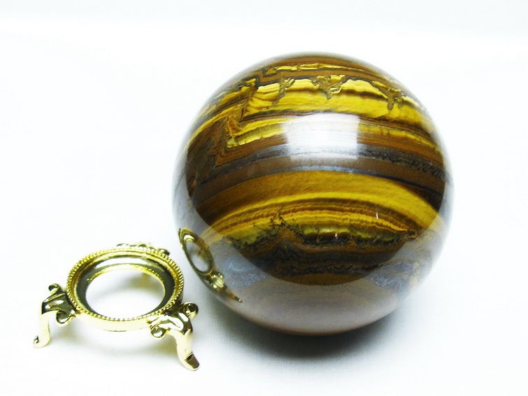 アイアンタイガーアイ 丸玉 74mm スフィア 一点物 151-8145