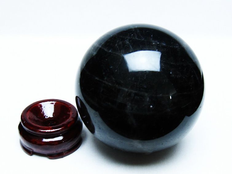 モリオン 丸玉 88mm 黒水晶 丸玉 モリオン スフィア 一点物 151-8520