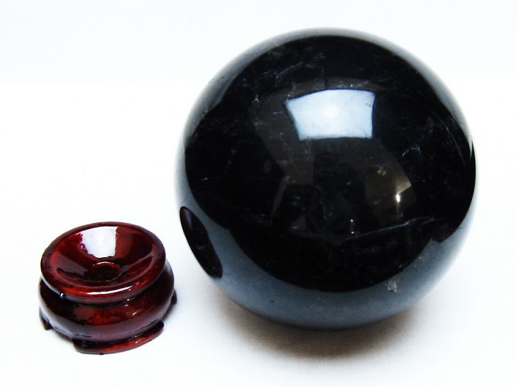 1.2Kg モリオン 丸玉 95mm 黒水晶 丸玉 モリオン スフィア 一点物 151-8547