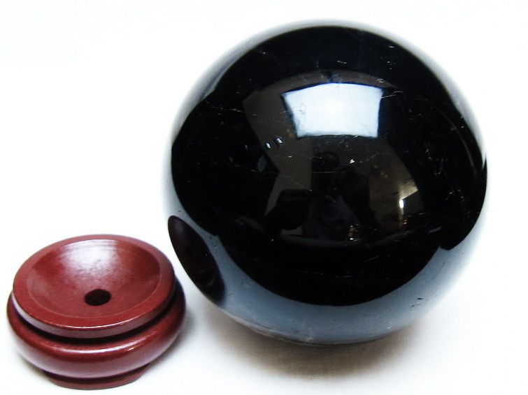 1.3Kg モリオン 丸玉 98mm 黒水晶 丸玉 モリオン スフィア 一点物 151-8548