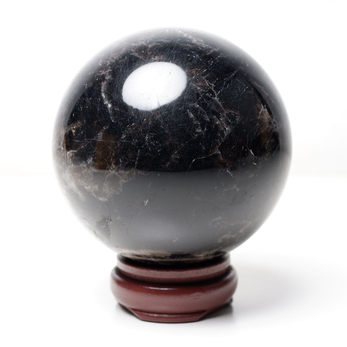 1.4Kg モリオン 丸玉 98mm 黒水晶 丸玉 モリオン スフィア 一点物 151-8550 [sold out]