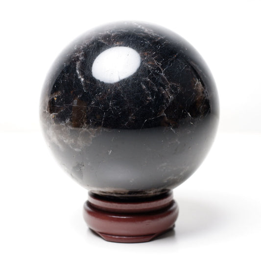 1.4Kg モリオン 丸玉 98mm 黒水晶 丸玉 モリオン スフィア 一点物 151-8550 [sold out]