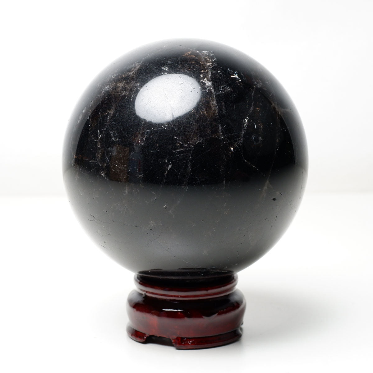 1.1Kg モリオン 丸玉 91mm 黒水晶 丸玉 モリオン スフィア 一点物 151-8555 [sold out]