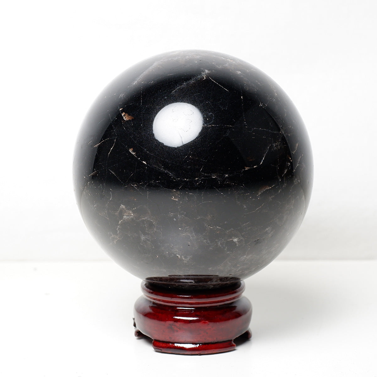 1.1Kg モリオン 丸玉 91mm 黒水晶 丸玉 モリオン スフィア 一点物 151-8556 [sold out]