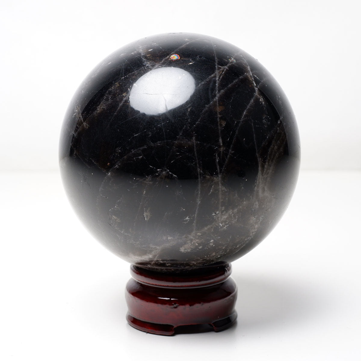 1.1Kg モリオン 丸玉 91mm 黒水晶 丸玉 モリオン スフィア 一点物 151-8557 [sold out]