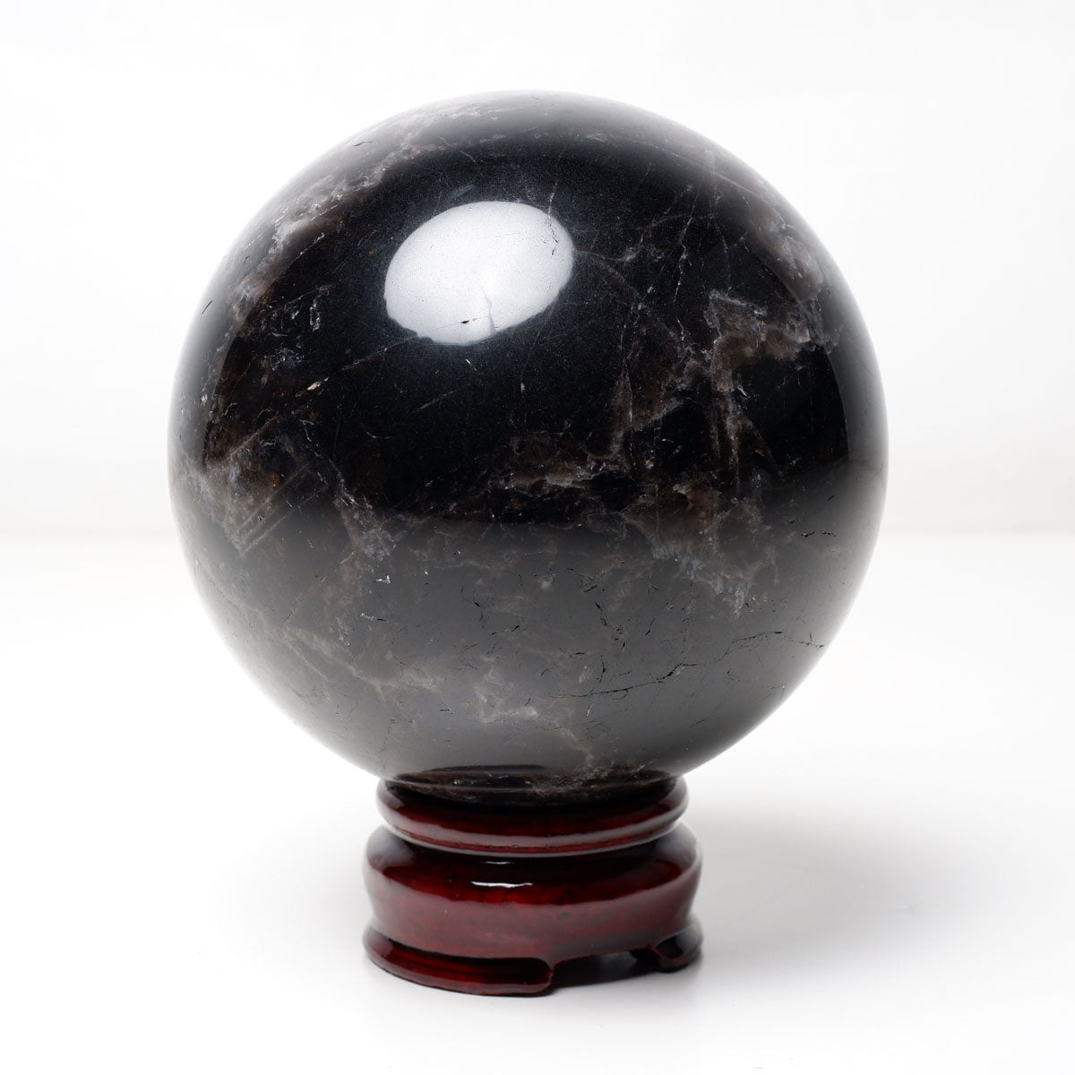 1.1Kg モリオン 丸玉 90mm 黒水晶 丸玉 モリオン スフィア 一点物 151-8559 [sold out]