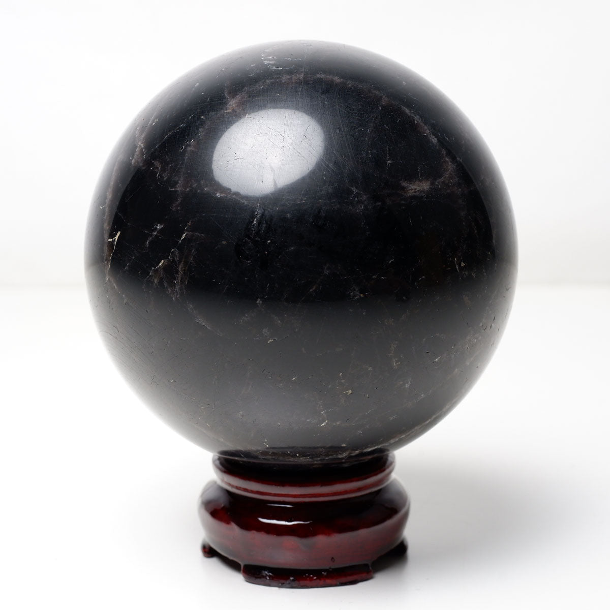 1Kg モリオン 丸玉 90mm 黒水晶 丸玉 モリオン スフィア 一点物 151
