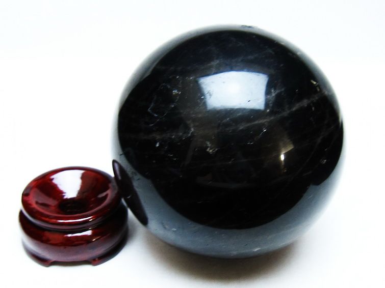 1Kg モリオン 丸玉 90mm 黒水晶 丸玉 モリオン スフィア 一点物 151-8562