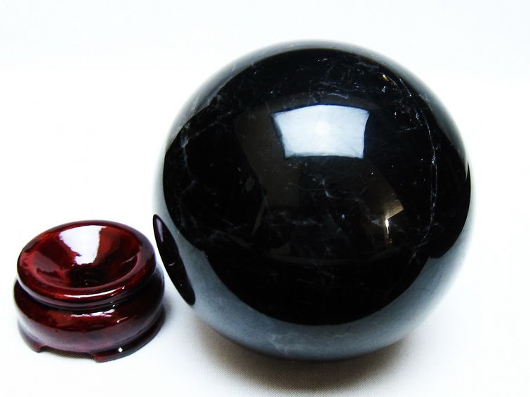 モリオン 丸玉 88mm 黒水晶 丸玉 モリオン スフィア 一点物 151-8563