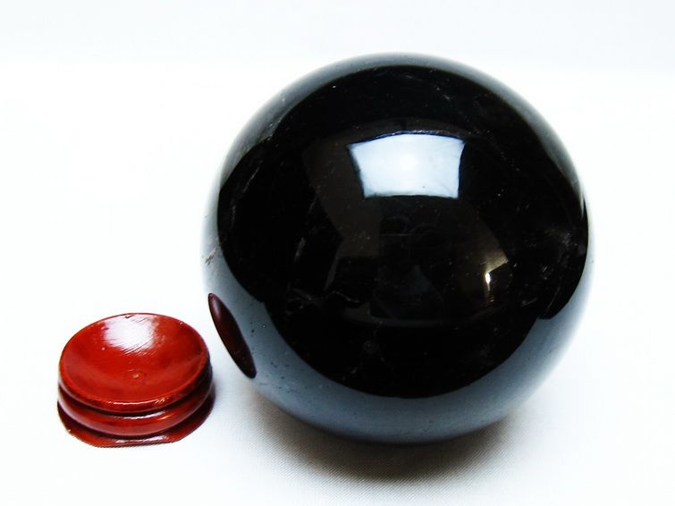 モリオン 丸玉 81mm 黒水晶 丸玉 モリオン スフィア 一点物 151-8566