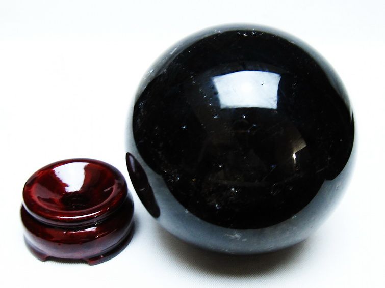 モリオン 丸玉 86mm 黒水晶 丸玉 モリオン スフィア 一点物 151-8569