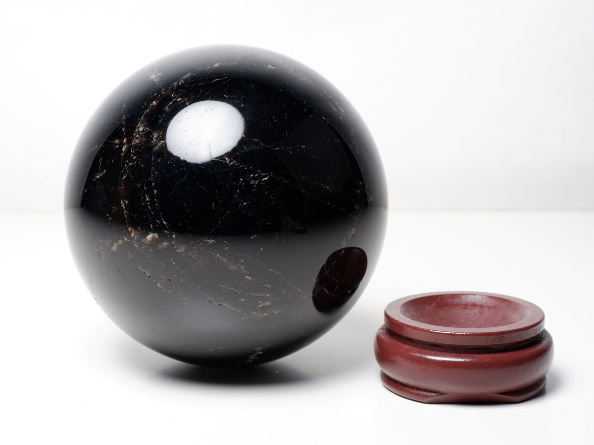 1.5Kg モリオン 丸玉 105mm 黒水晶 丸玉 モリオン スフィア 一点物 151
