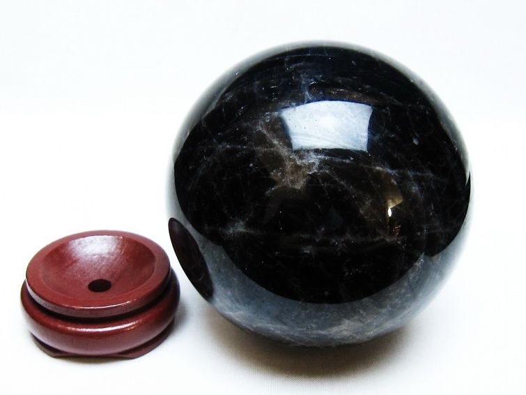 1.4Kg モリオン 丸玉 100mm 黒水晶 丸玉 モリオン スフィア 一点物 151-8576