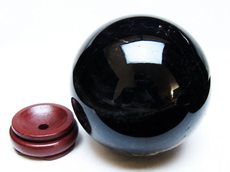 1.6Kg モリオン 丸玉 105mm 黒水晶 丸玉 モリオン スフィア 一点物 151-8577