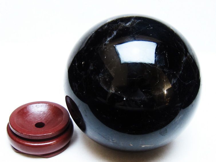 1.7Kg モリオン 丸玉 110mm 黒水晶 丸玉 モリオン スフィア 一点物 151-8578