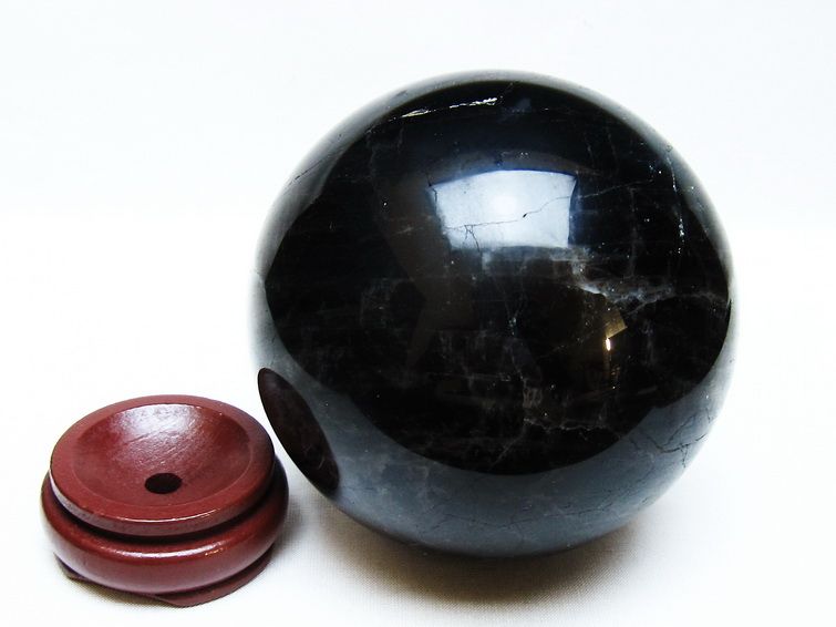 1.6Kg モリオン 丸玉 110mm 黒水晶 丸玉 モリオン スフィア 一点物 151-8580