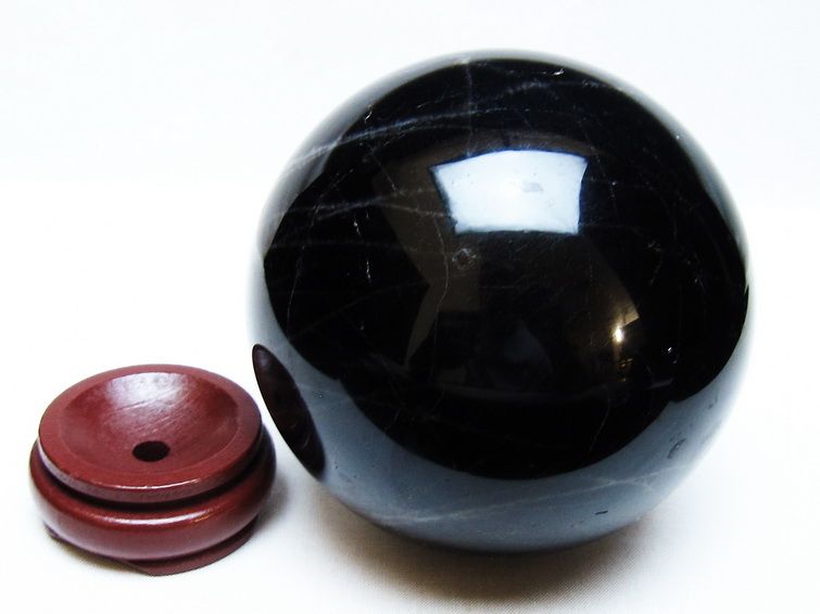 1.6Kg モリオン 丸玉 110mm 黒水晶 丸玉 モリオン スフィア 一点物 151-8582