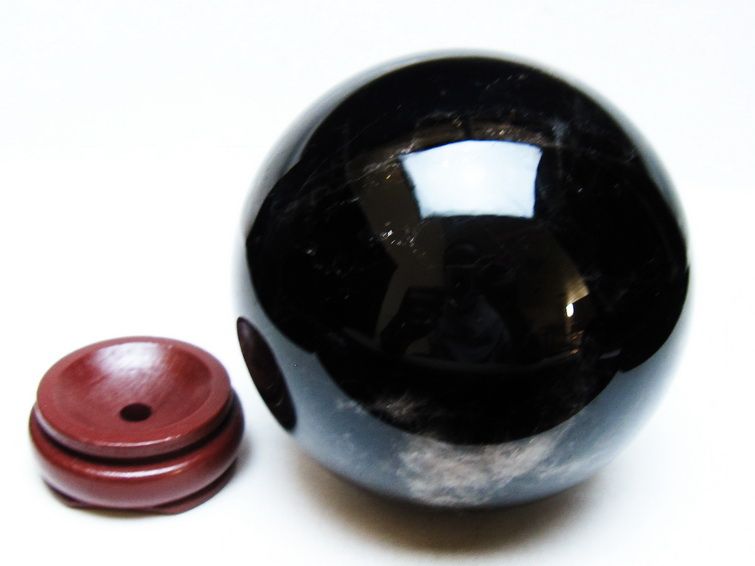 1.8Kg モリオン 丸玉 110mm 黒水晶 丸玉 モリオン スフィア 一点物 151-8584