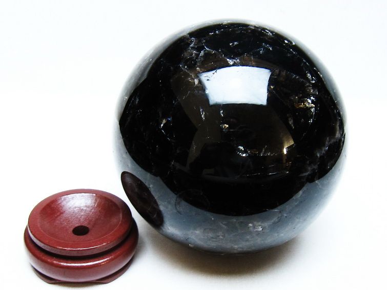 1.9Kg モリオン 丸玉 115mm 黒水晶 丸玉 モリオン スフィア 一点物 151-8586