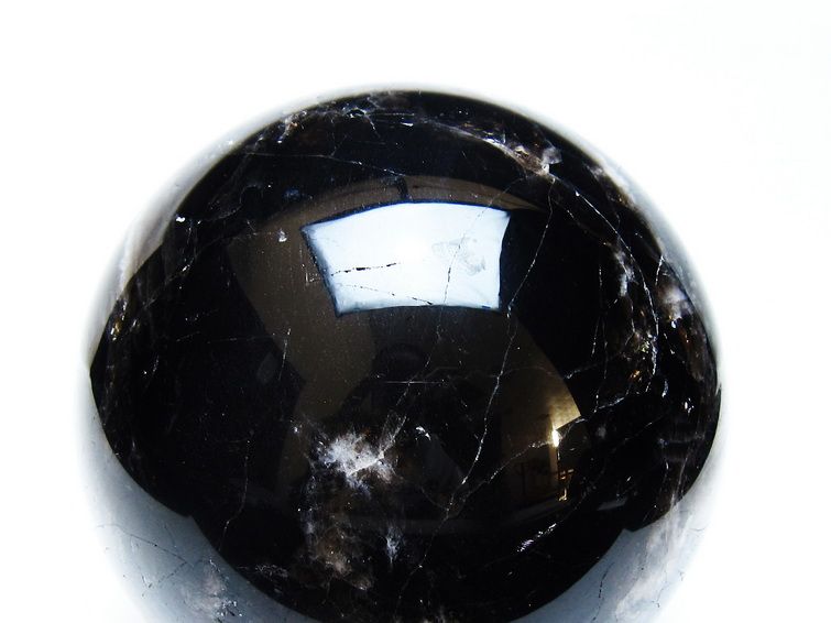 1.9Kg モリオン 丸玉 115mm 黒水晶 丸玉 モリオン スフィア 一点物 151-8587