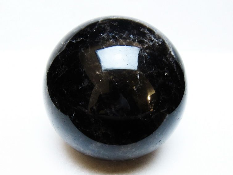 2Kg モリオン 丸玉 115mm 黒水晶 丸玉 モリオン スフィア 一点物 151-8588