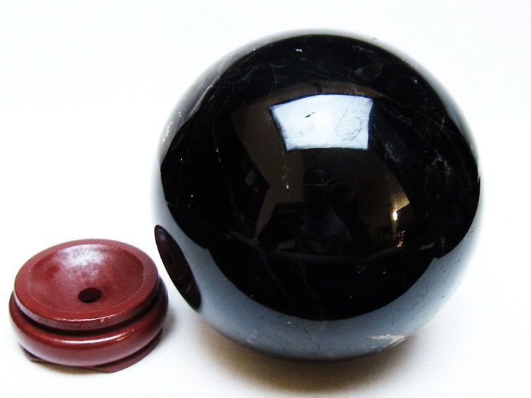 1.7Kg モリオン 丸玉 110mm 黒水晶 丸玉 モリオン スフィア 一点物 151-8589