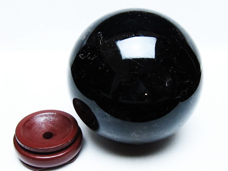 1.7Kg モリオン 丸玉 110mm 黒水晶 丸玉 モリオン スフィア 一点物 151-8591