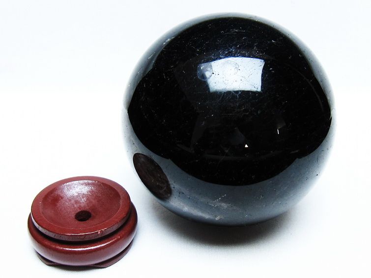 1.7Kg モリオン 丸玉 110mm 黒水晶 丸玉 モリオン スフィア 一点物 151-8593