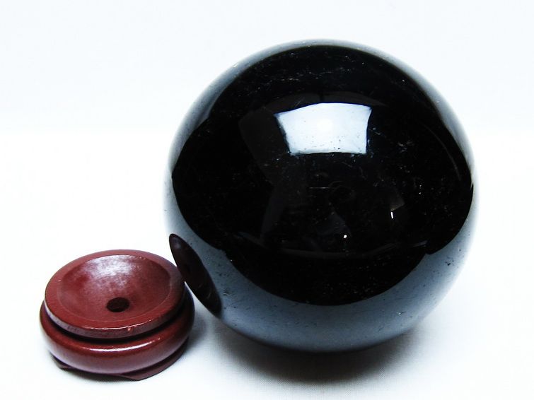 1.7Kg モリオン 丸玉 110mm 黒水晶 丸玉 モリオン スフィア 一点物 151-8600