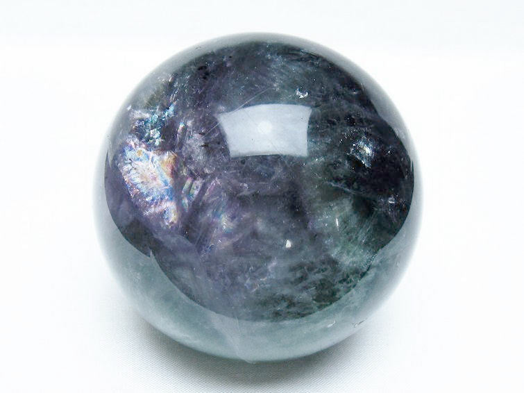 フローライト 丸玉 虹入り 80mm フローライト スフィア 蛍石 一点物 151-8685