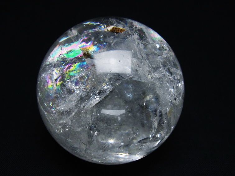 水晶 丸玉 虹入り 58mm スフィア 置物 水晶玉 一点物 151-8731 [sold out]