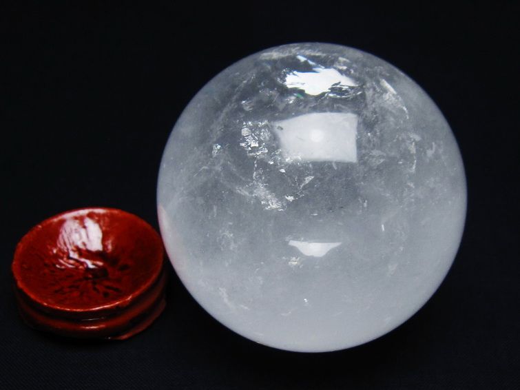 水晶 丸玉 63mm スフィア 置物 水晶玉 一点物 151-8852